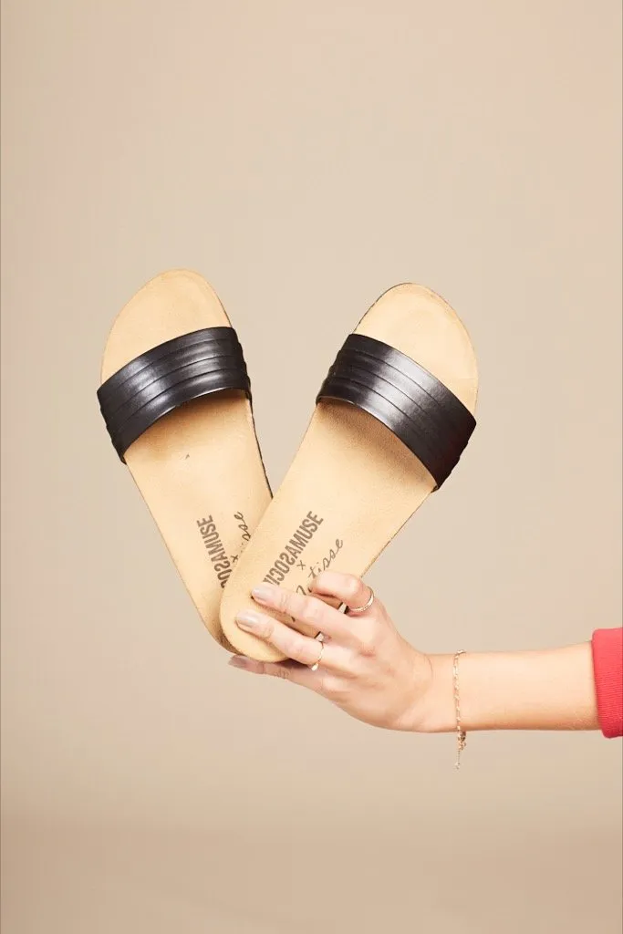 Black Santos Slides