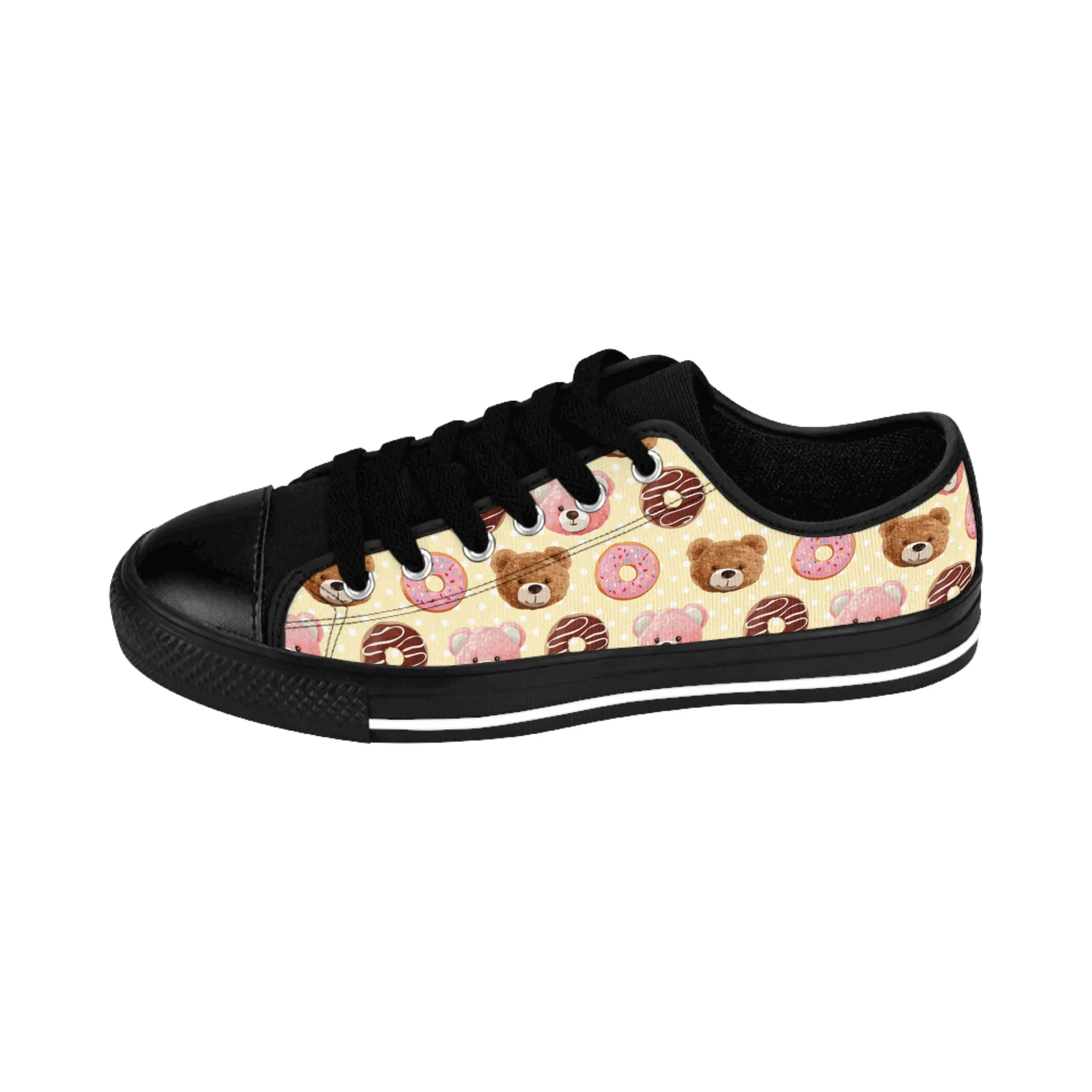 Cute Bear Dolls and Donuts Women's Sneakers