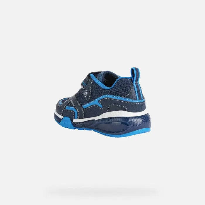 Geox  Bayonyc Boys Navy/Sky Light Up Shoes