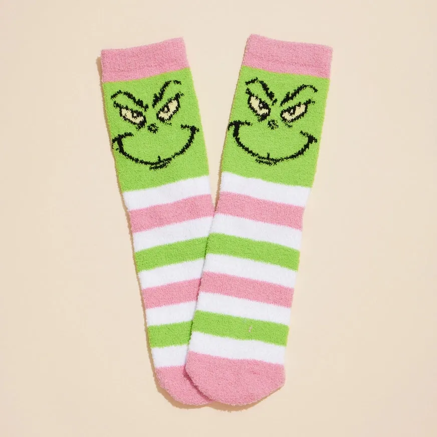 Grinch Christmas Fuzzy Socks Assorted Pack of 4