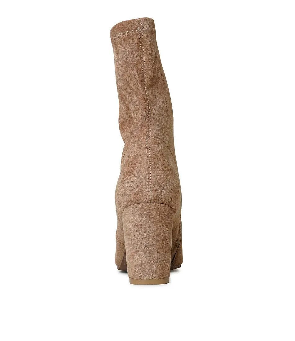 Nider Sand Stretch Microsuede Ankle Boots