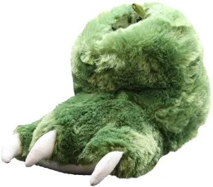 NORTY Mens L Green Dinosaur Bootie Slippers 17055