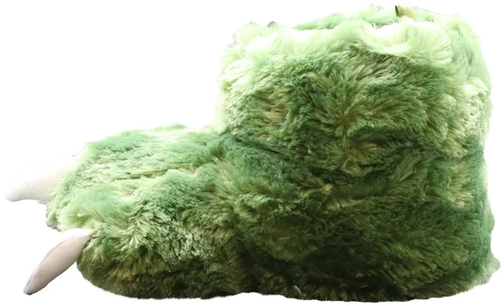 NORTY Mens L Green Dinosaur Bootie Slippers 17055