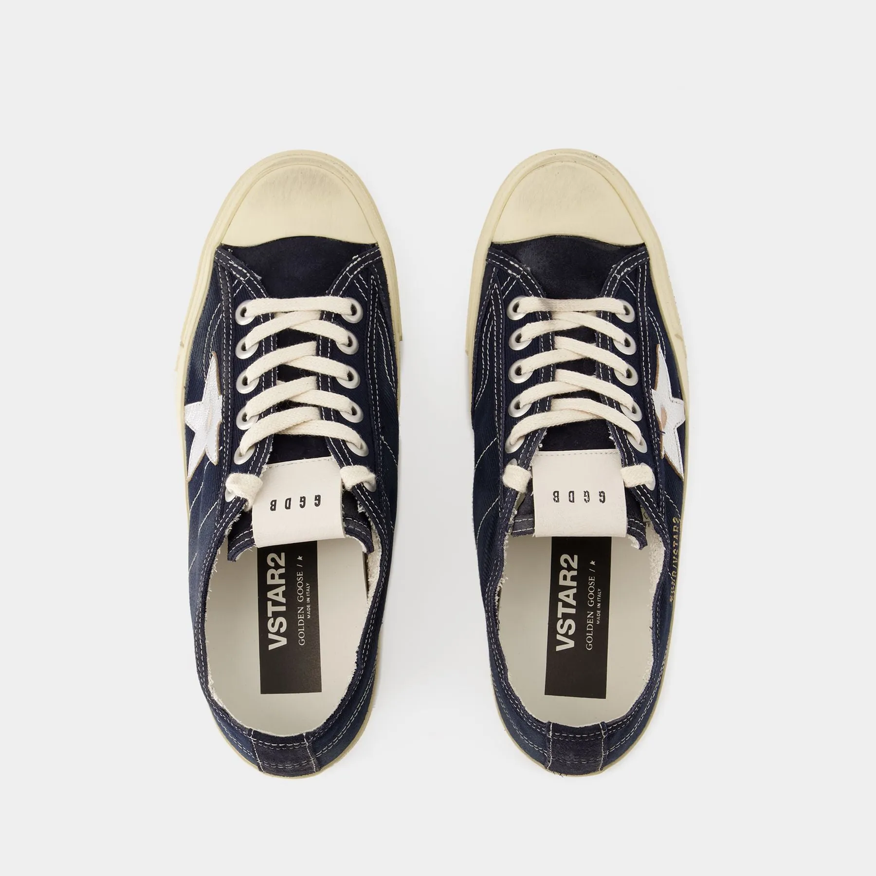 Sneakers V-Star 2 - Golden Goose - Cuir - Bleu