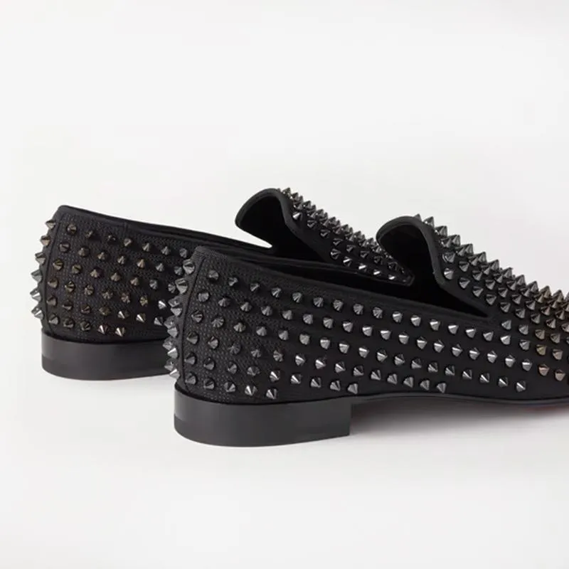 Studded Grosgrain-Trimmed Loafers
